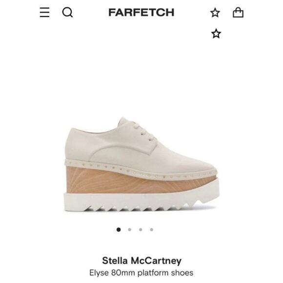 New Stella McCartney Elyse Ivory Vegan 80mmPlatform Shoes Size 40 / US 10 - Picture 15 of 15